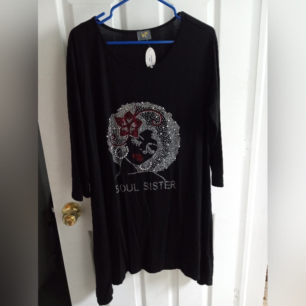 Rhinestone Graphic Tunic/Dress